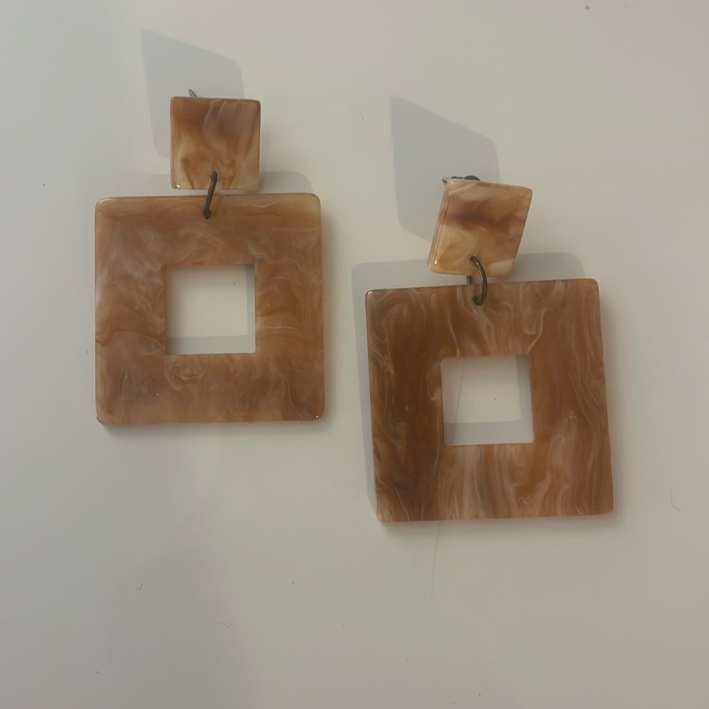 Acetate Square Earrings
